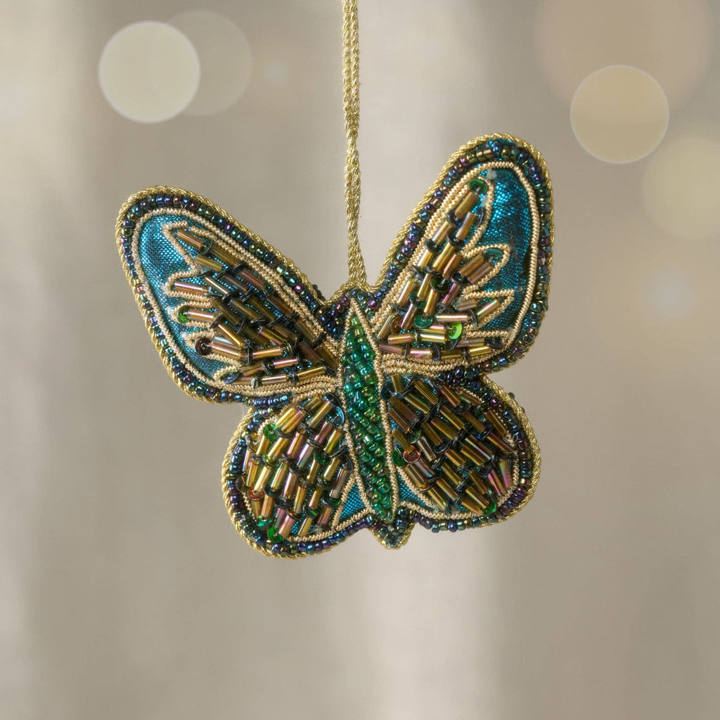Arvi Beaded Ornament - Butterfly