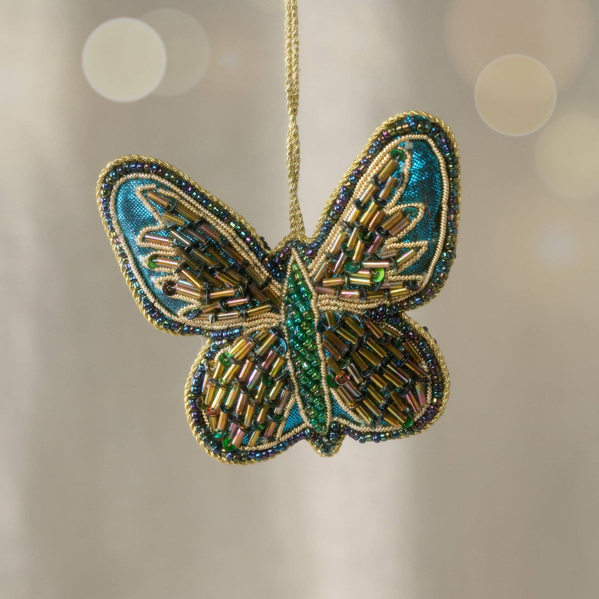 Arvi Beaded Ornament - Butterfly