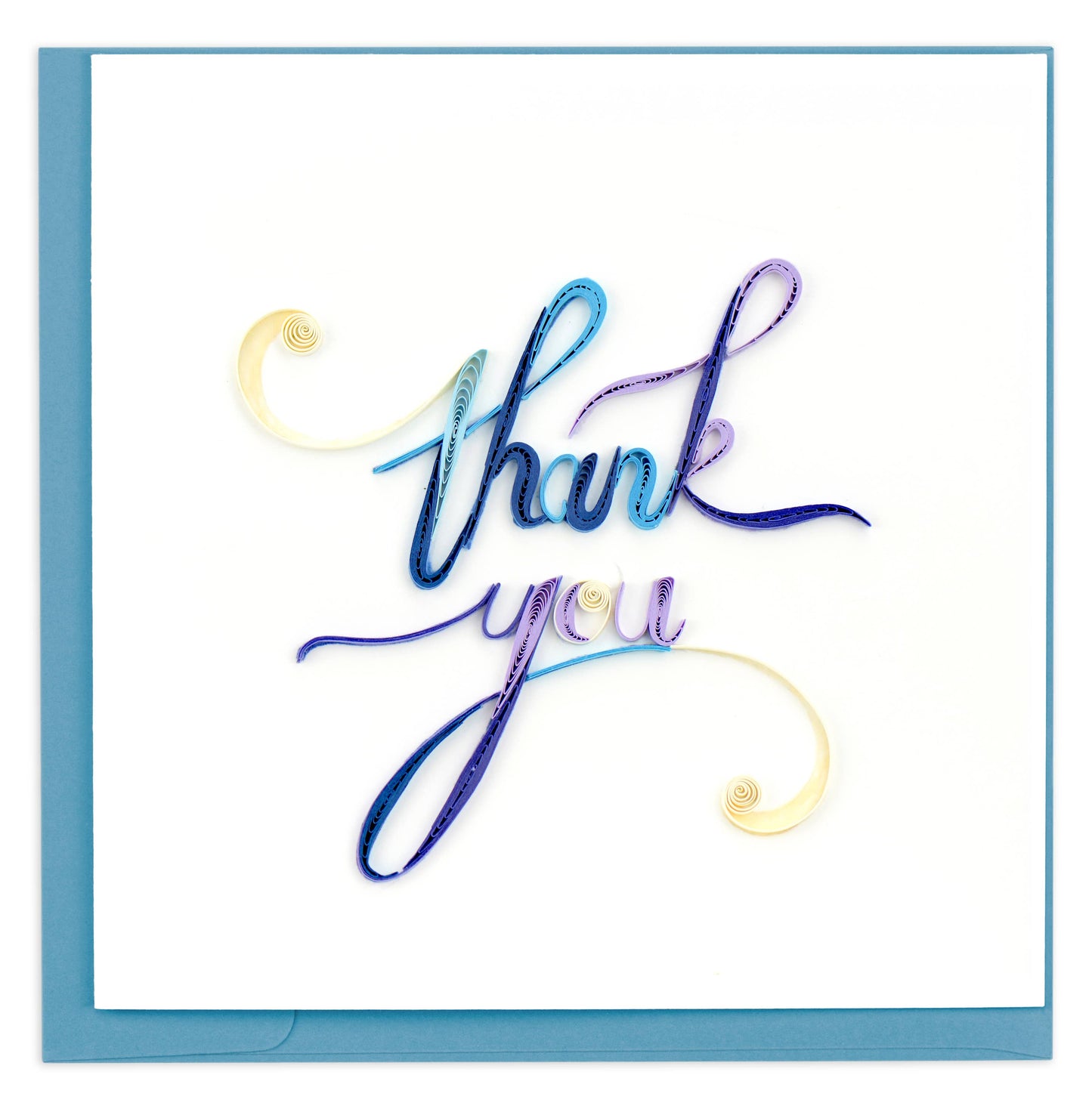 Quilled Greeting Card, "Thank You Script"
