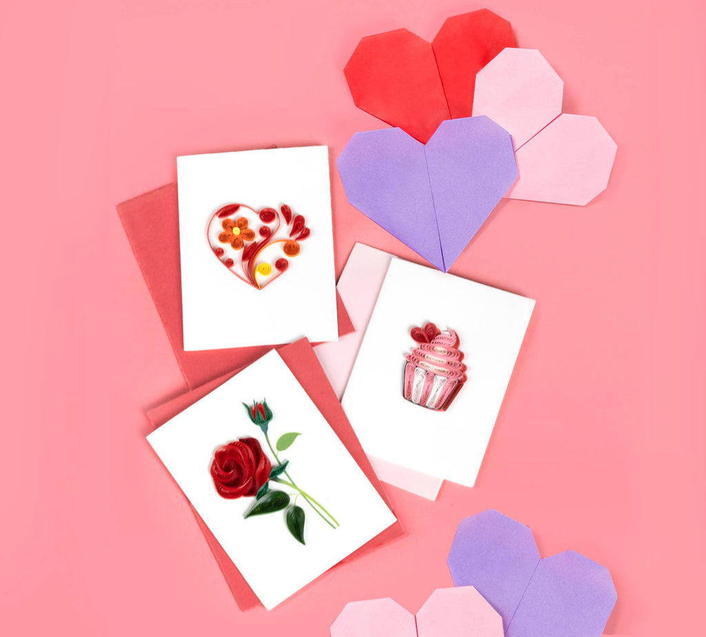 Quilled Gift Enclosure, "Rose"