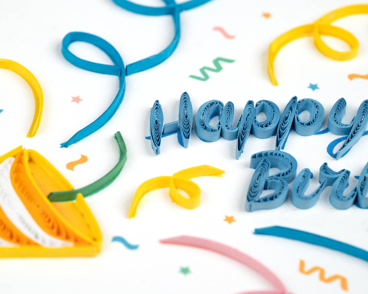 Quilled Greeting Card, "Birthday Confetti"