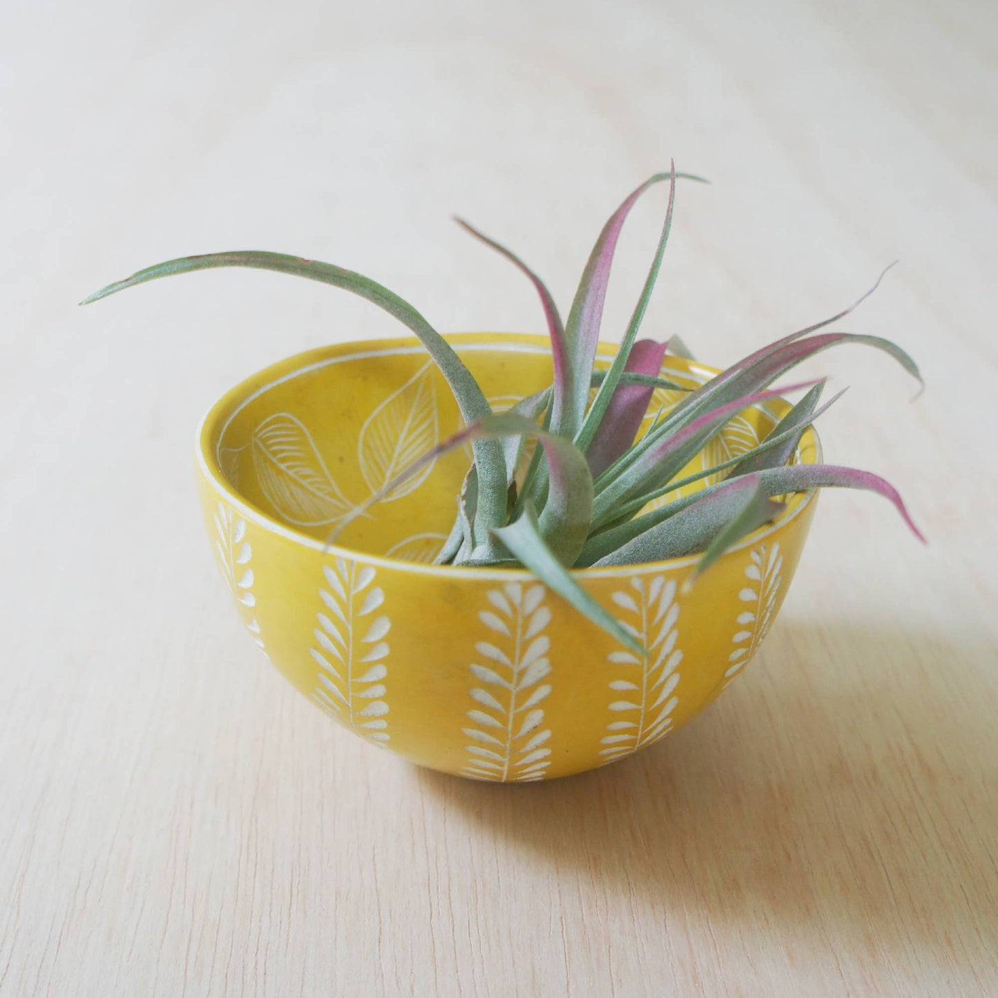 Carved Stone Two Pattern Bowl