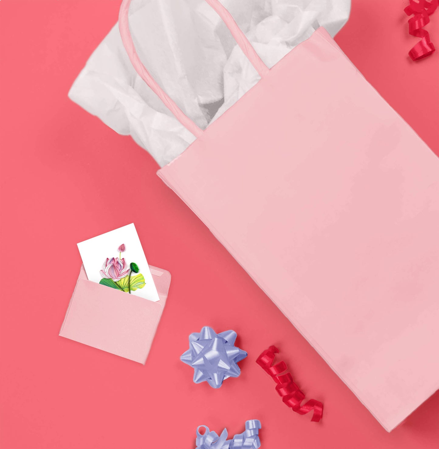 Quilled Gift Enclosure, "Pink Lotus"