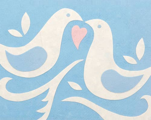 Recycled Paper Cards, "Lovey Dovey"