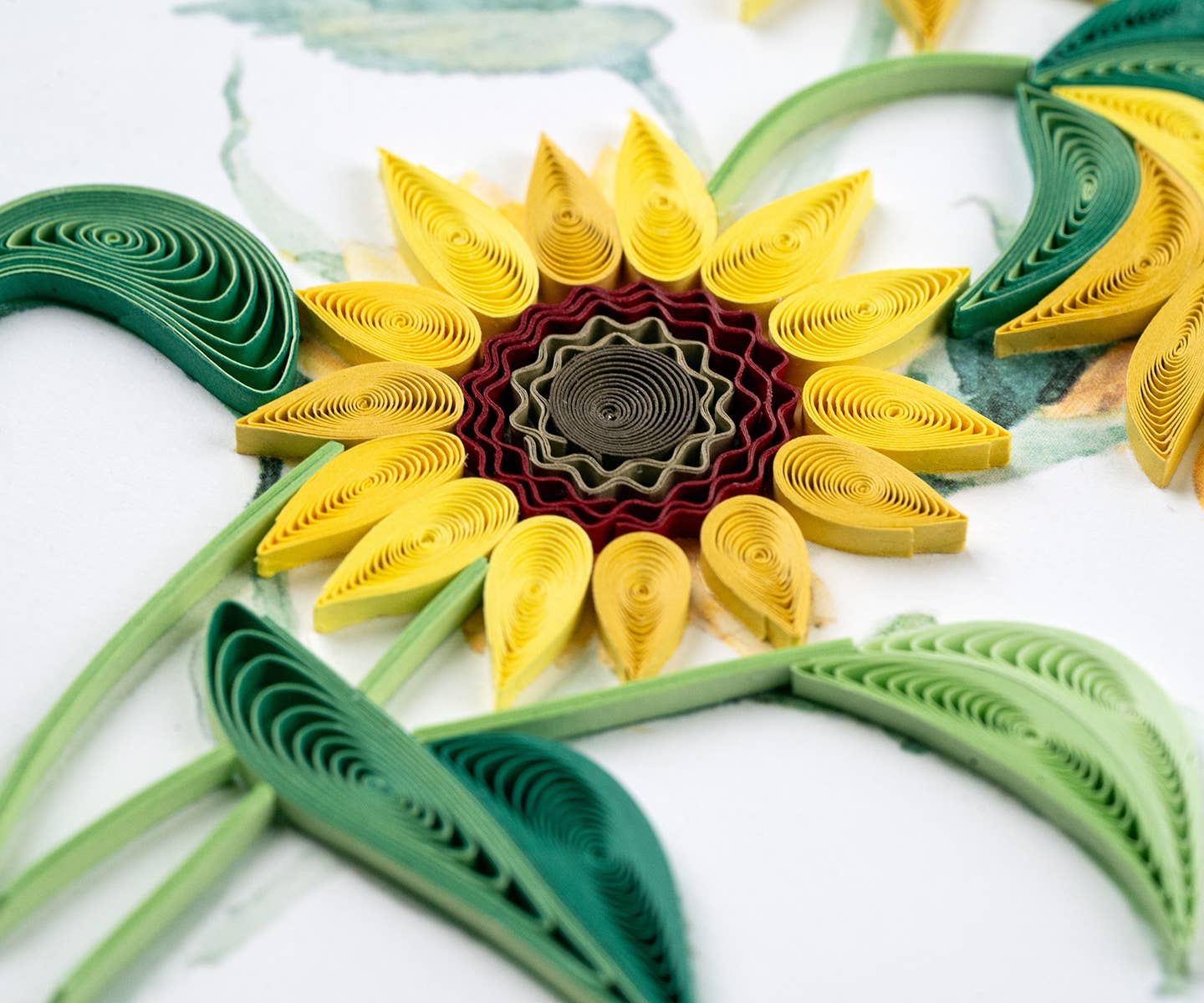 Quilled Greeting Card, "Wild Sunflowers"