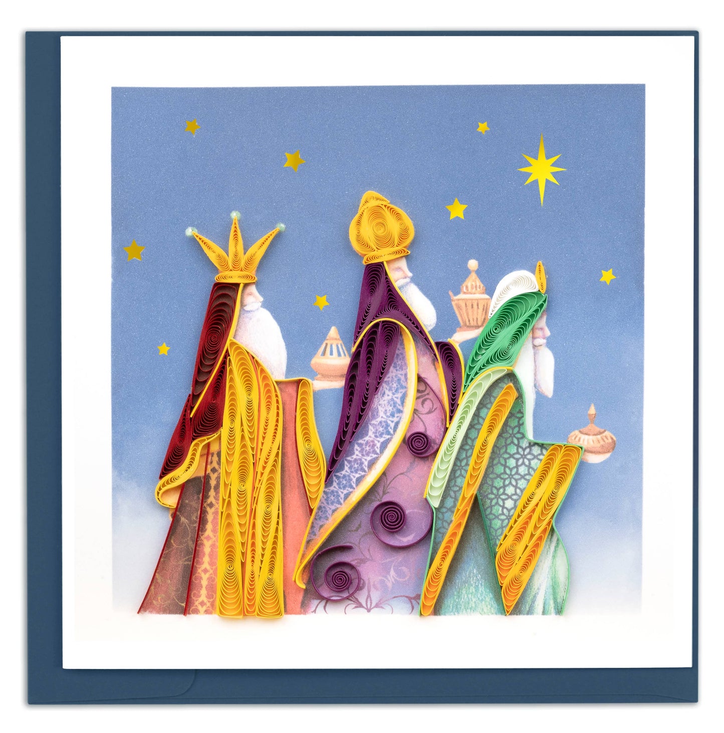 Quilled Greeting Card, "Three Wise Men"