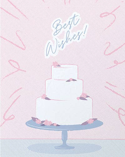 Recycled Paper Cards, "Best Wishes Wedding"