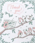 Recycled Paper Cards, "Thank You Bird Chorus"