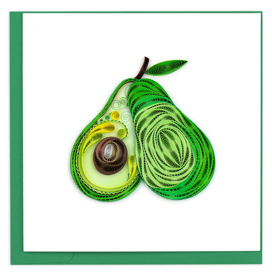 Quilled Greeting Card, "Avocado"