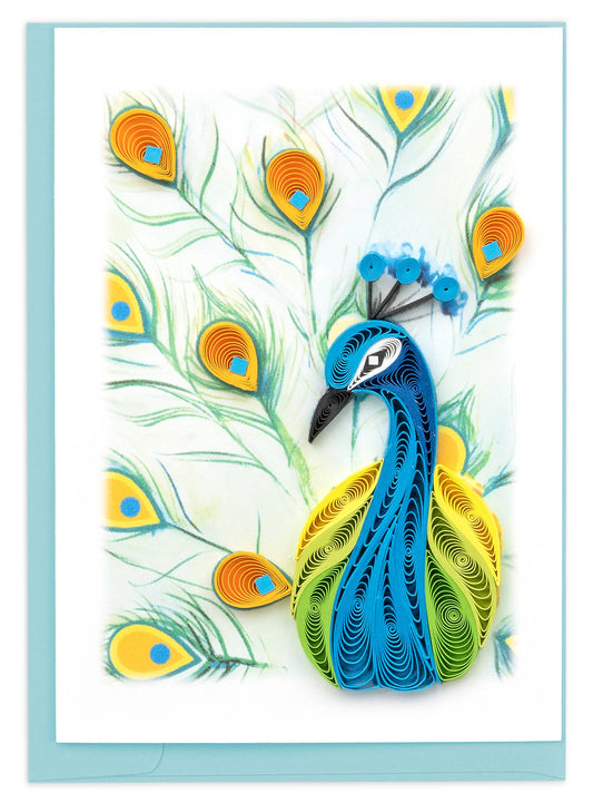 Quilled Gift Enclosure, "Peacock"