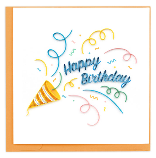 Quilled Greeting Card, "Birthday Confetti"