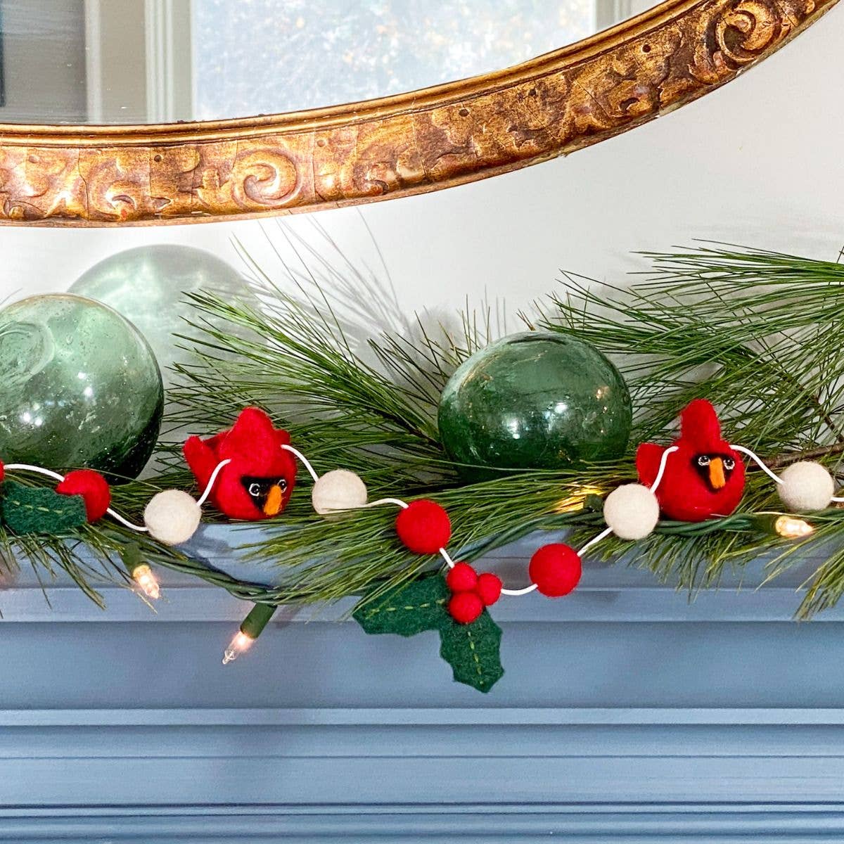 Holiday Cardinal Garland (60")