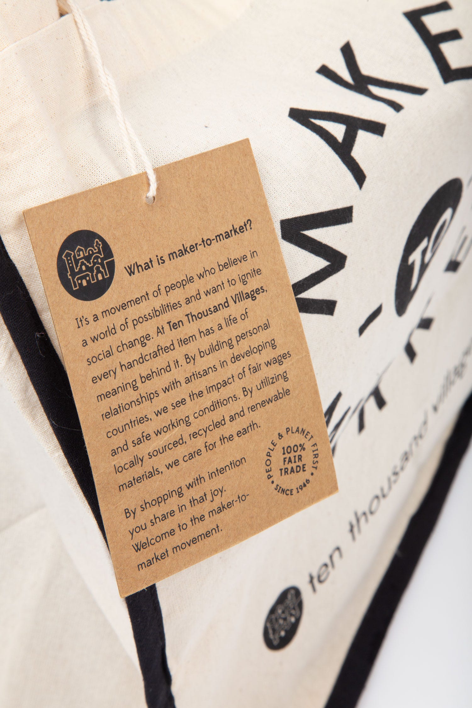 Maker To Market Organic Cotton Reusable Bag
