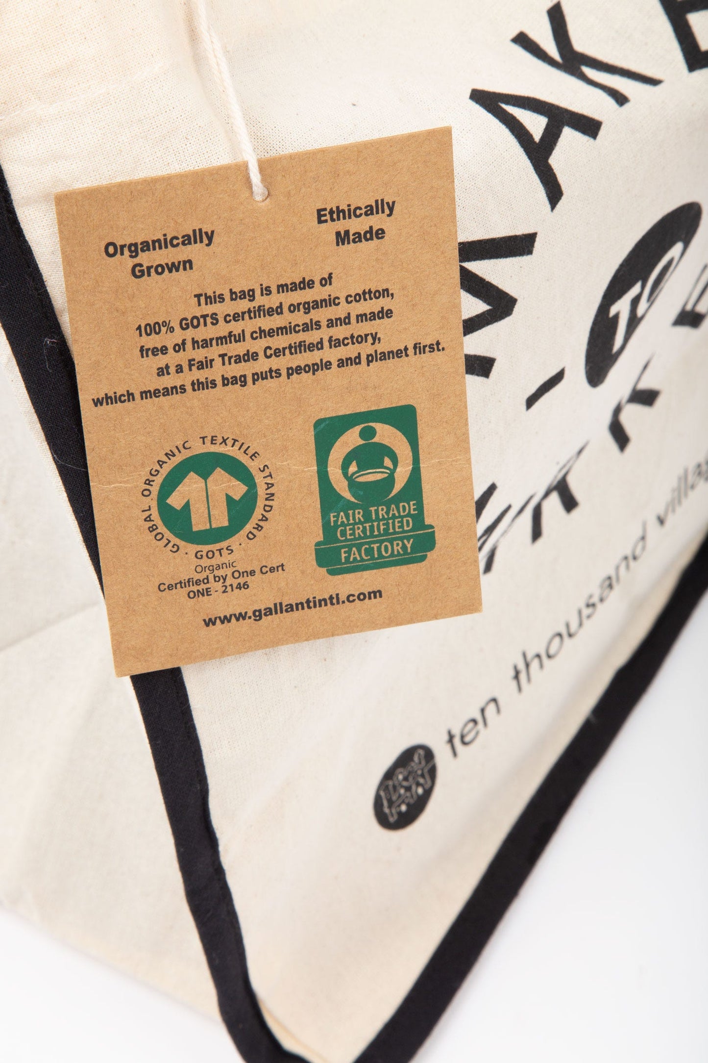 Maker To Market Organic Cotton Reusable Bag