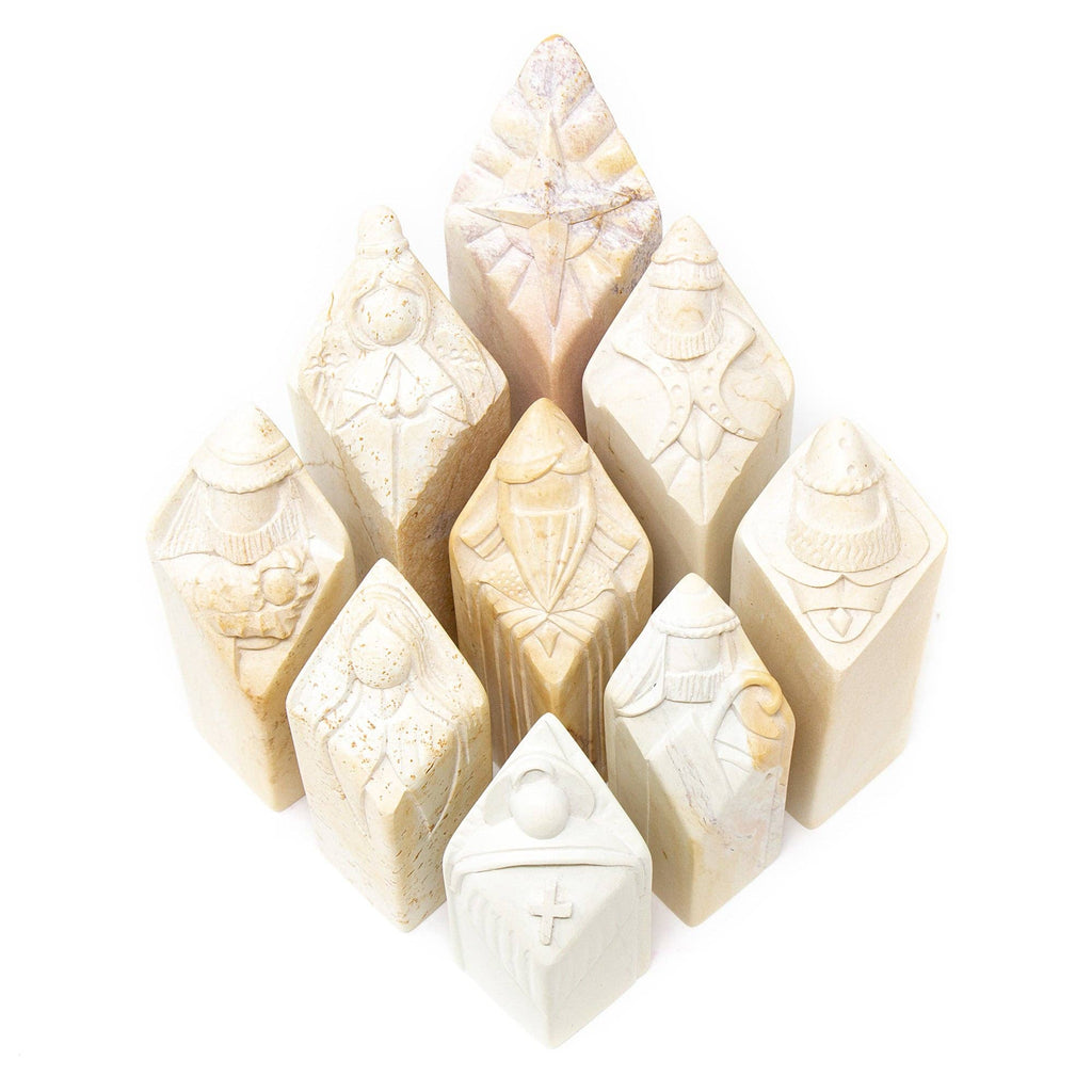 Kenyan Soapstone Nativity, 9 pieces