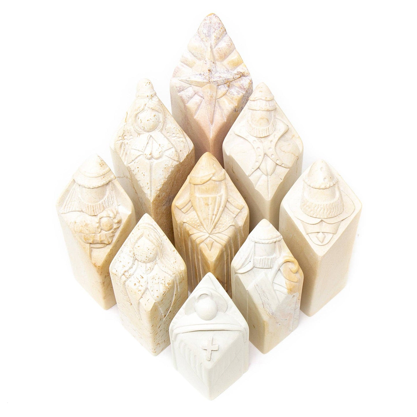 Kenyan Soapstone Nativity, 9 pieces