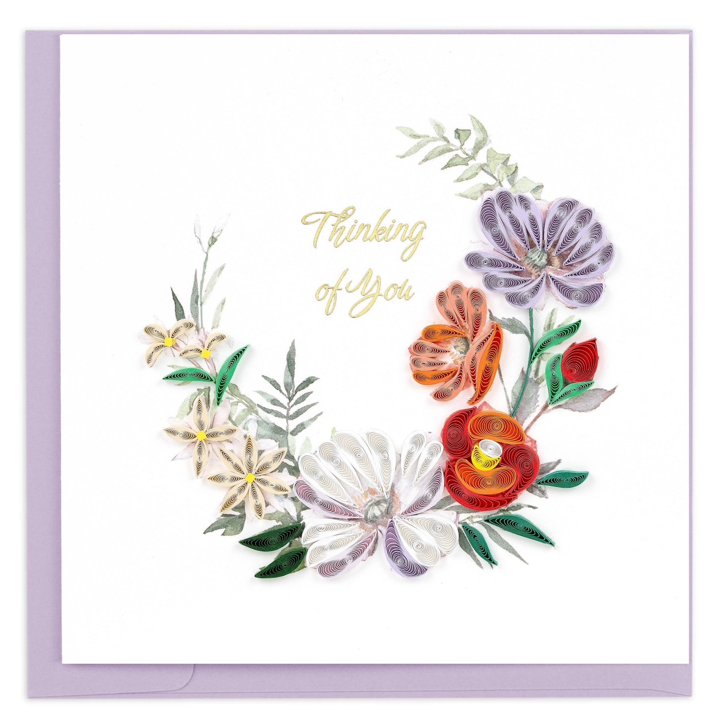 Quilled Thinking of You Floral Greeting Card