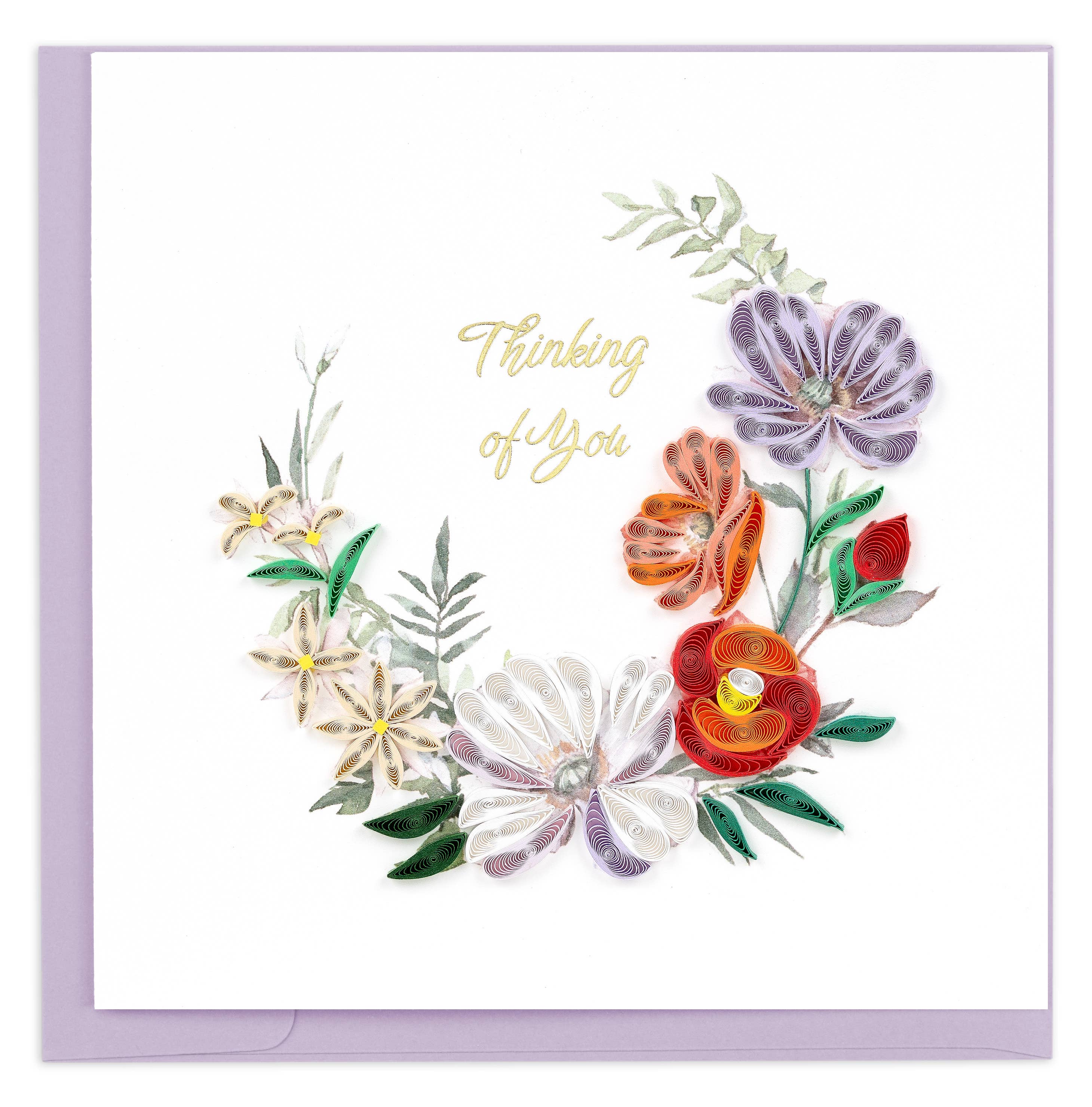 Quilled Thinking of You Floral Greeting Card
