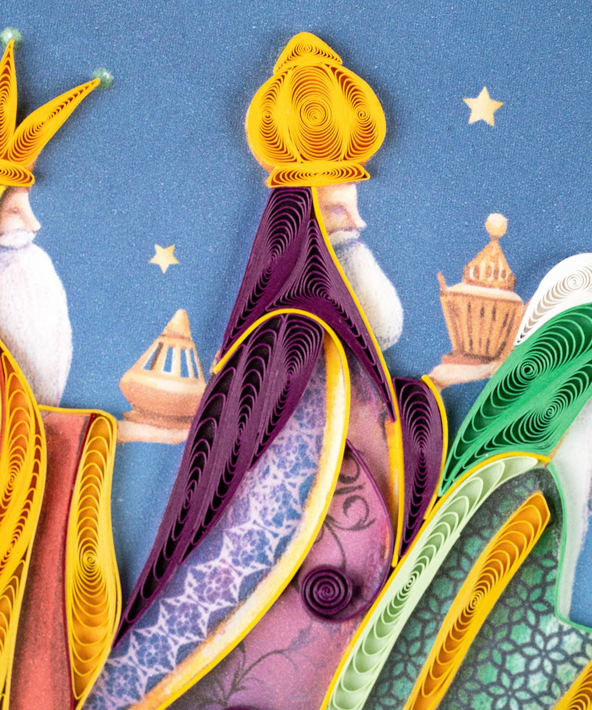 Quilled Greeting Card, "Three Wise Men"