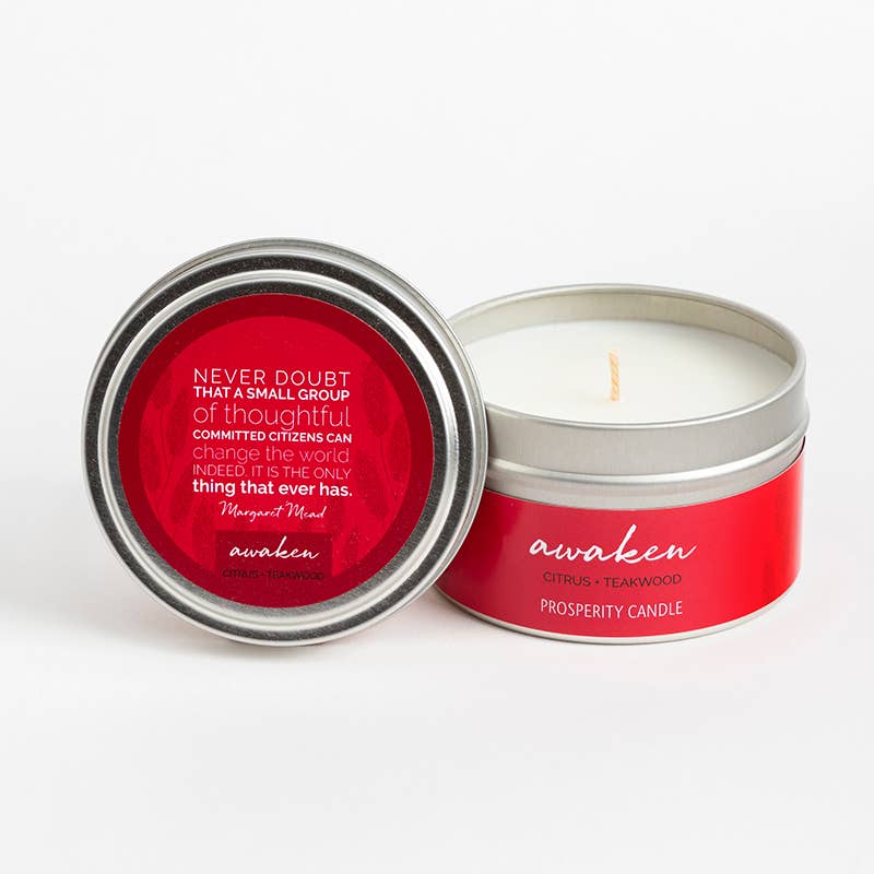 Quote Tin Candle, 4 oz, "Year of Inspiration"
