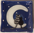 Cats On The Moon Square Square Plate / Dish
