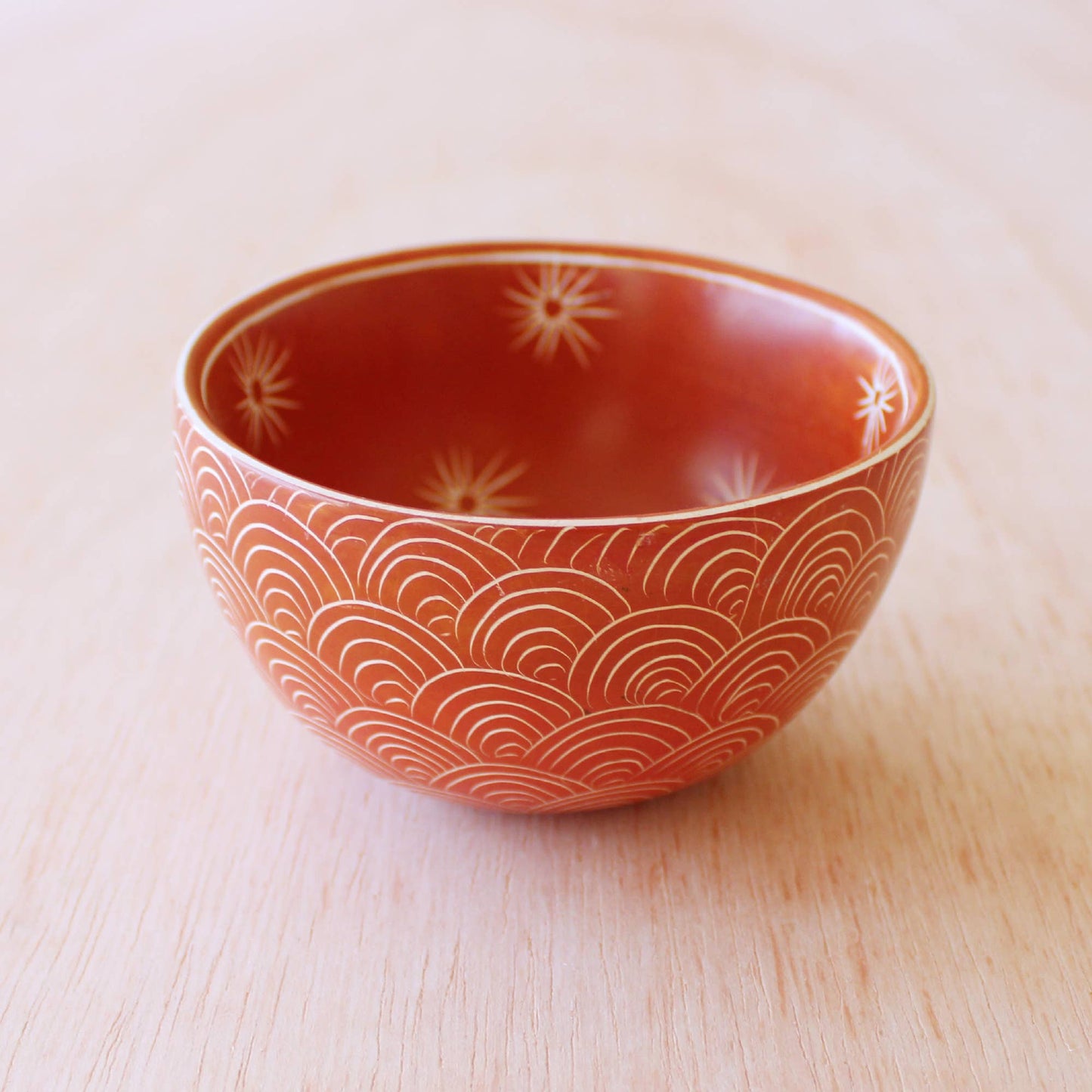 Carved Stone Two Pattern Bowl