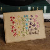 Thank You Hand Stitched Greeting Cards, Variety Set of 10
