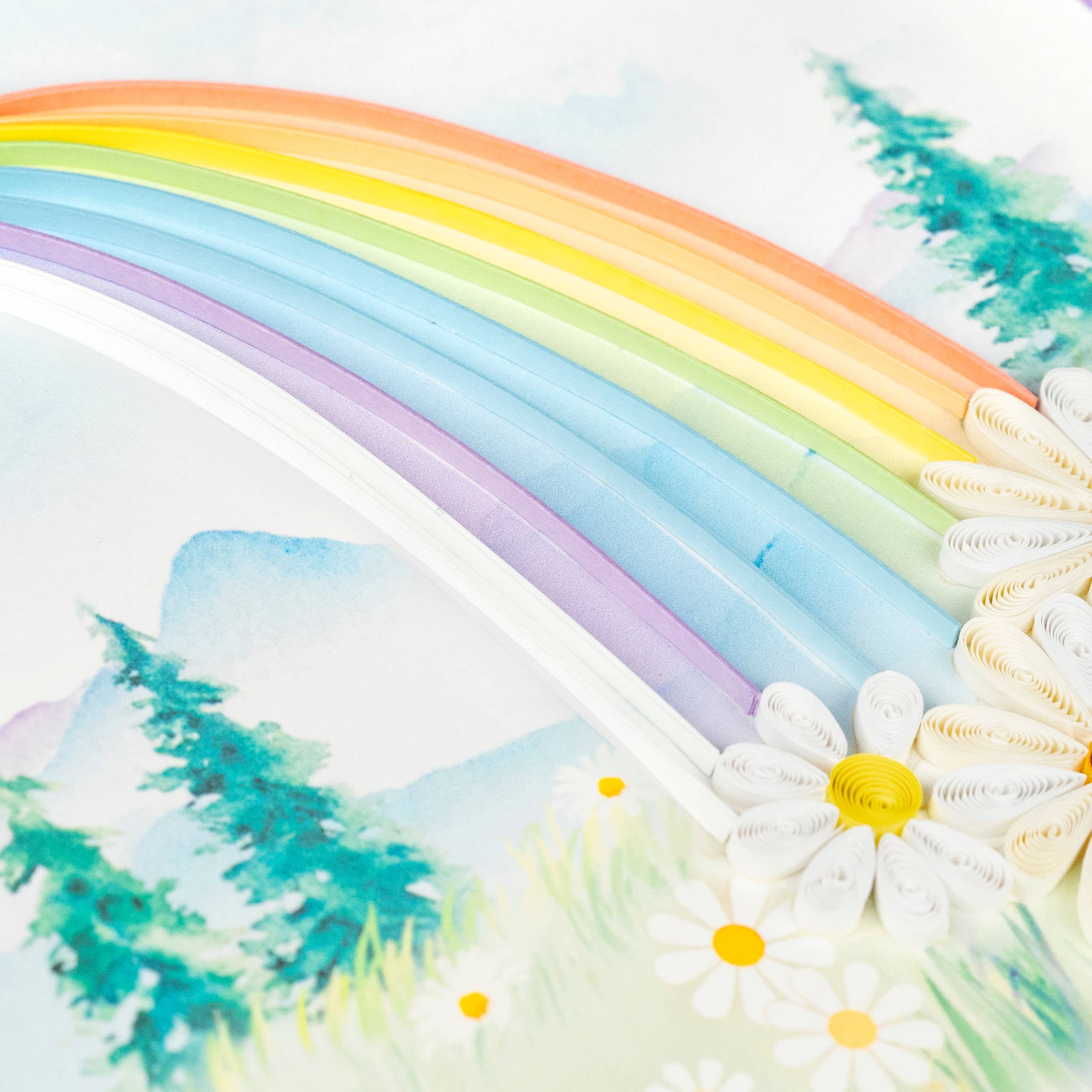 Quilled Greeting Card, "Rainbow"