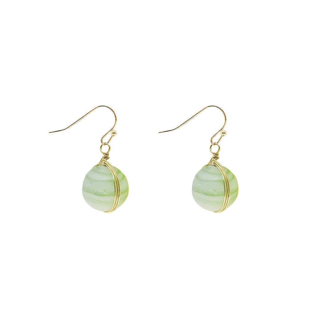 Marbled Glass Drop Earrings