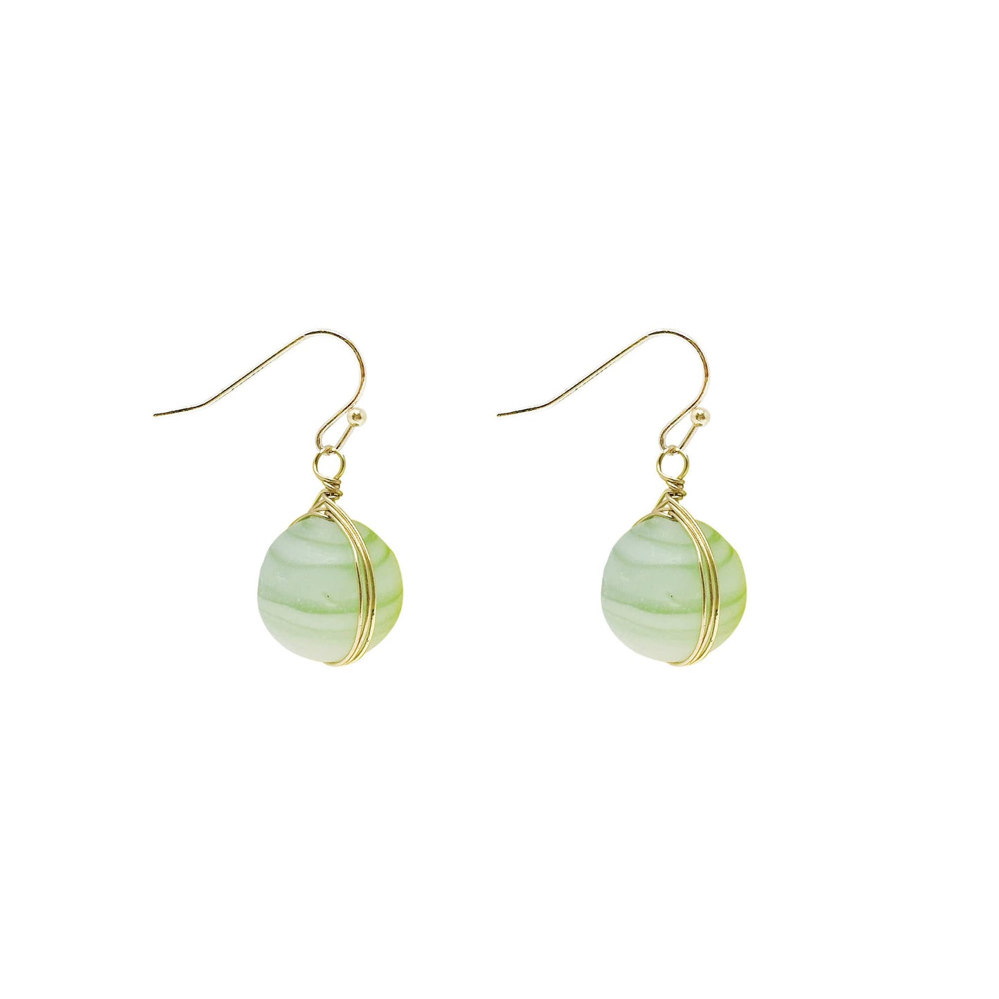 Marbled Glass Drop Earrings