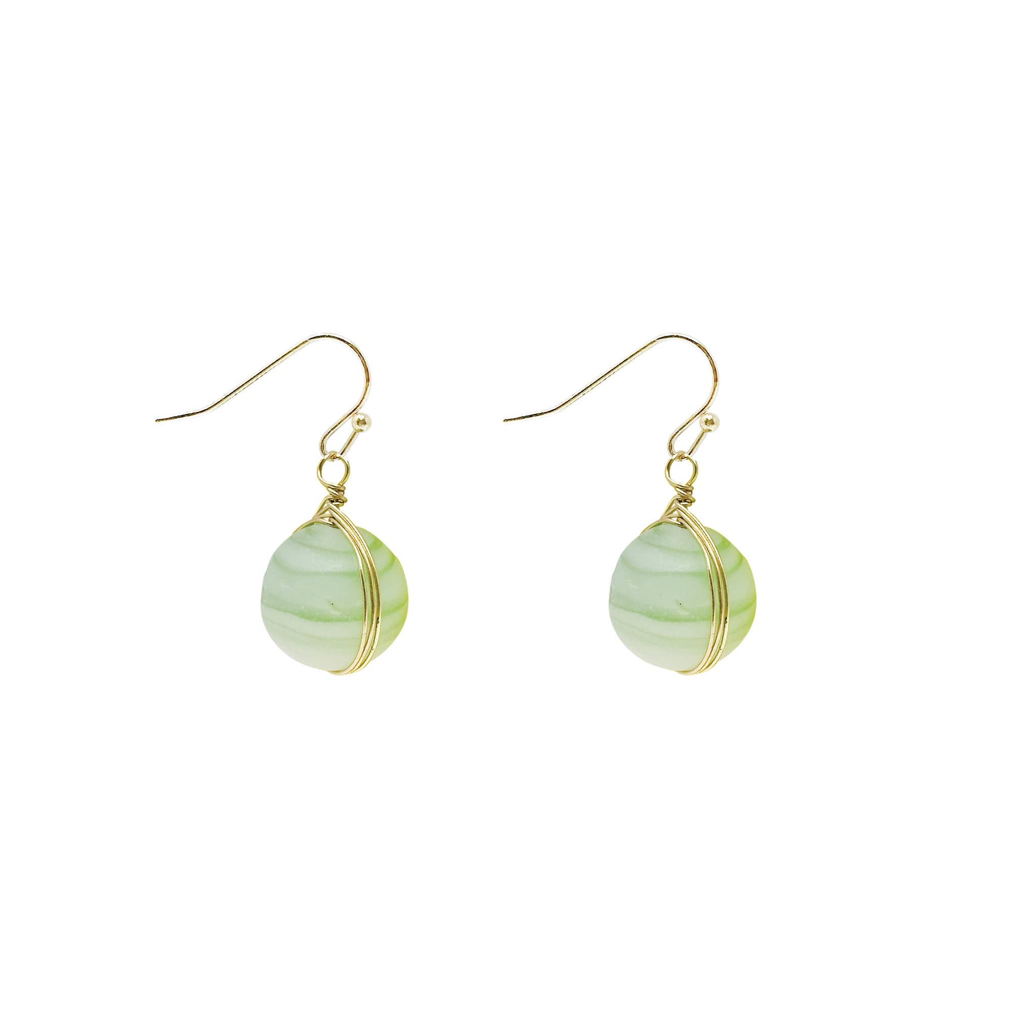 Marbled Glass Drop Earrings
