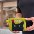 "Cat's Meow" Felt Coin Purse