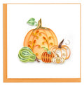 Quilled Greeting Card, "Assorted Pumpkins"