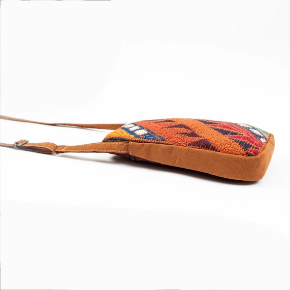 Crossbody Pouch, Handwoven Geometric^