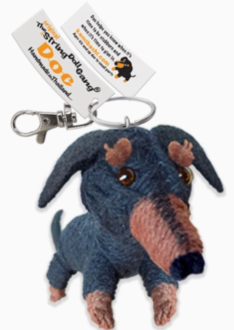 Keychain String Doll, "Doc the Dachshund"