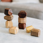 Balancing blocks S/9 asst wood/sheesham/cttn