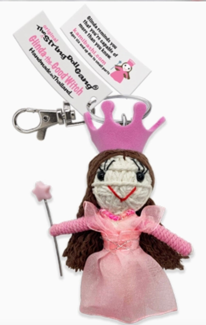 Keychain String Doll, "Glinda the Good Witch"