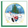 Quilled Greeting Card, “Ice Skating Scene”