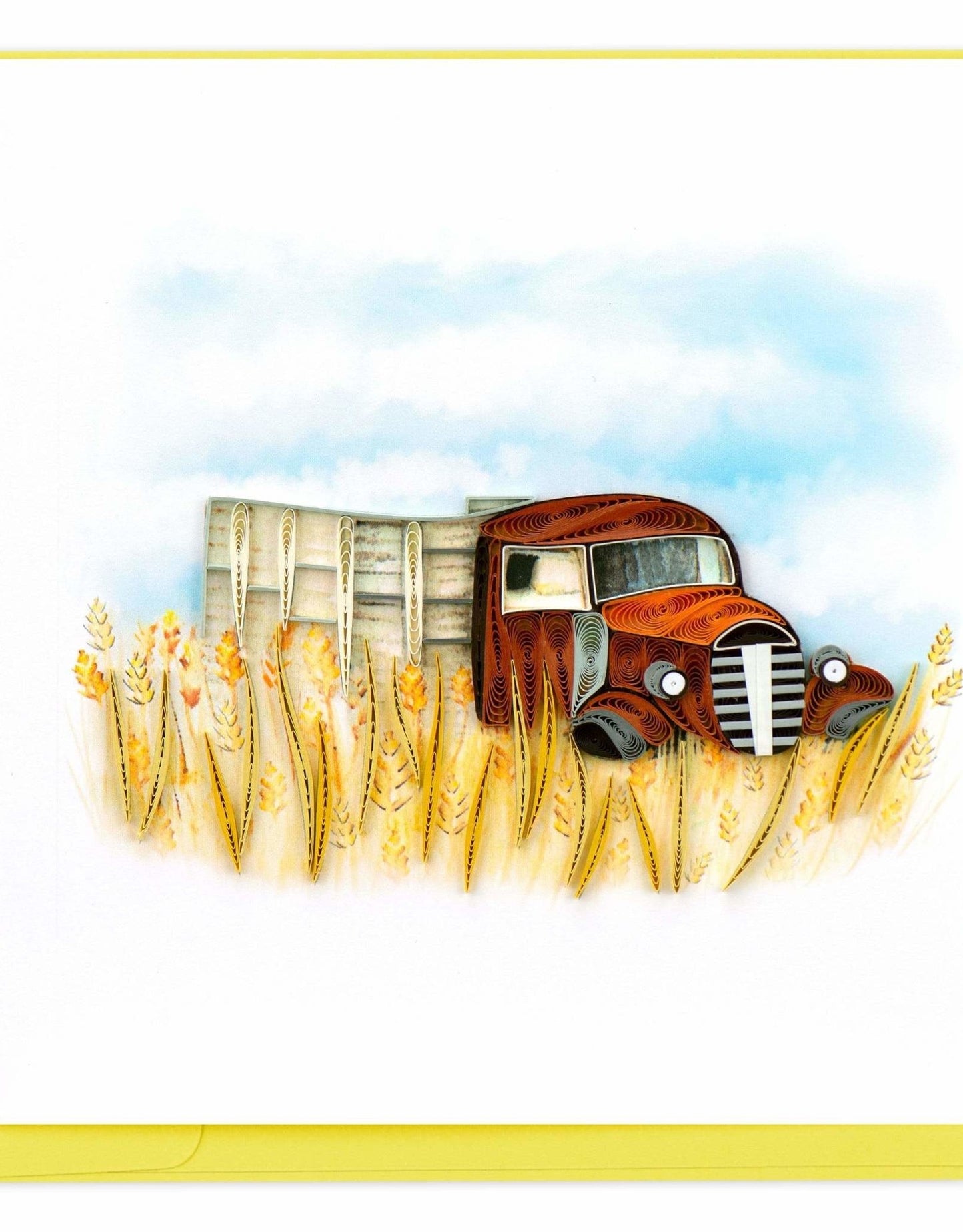 Quilled Greeting Card, “Vintage Farm Truck”