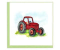 Quilled Greeting Card, “Red Tractor”