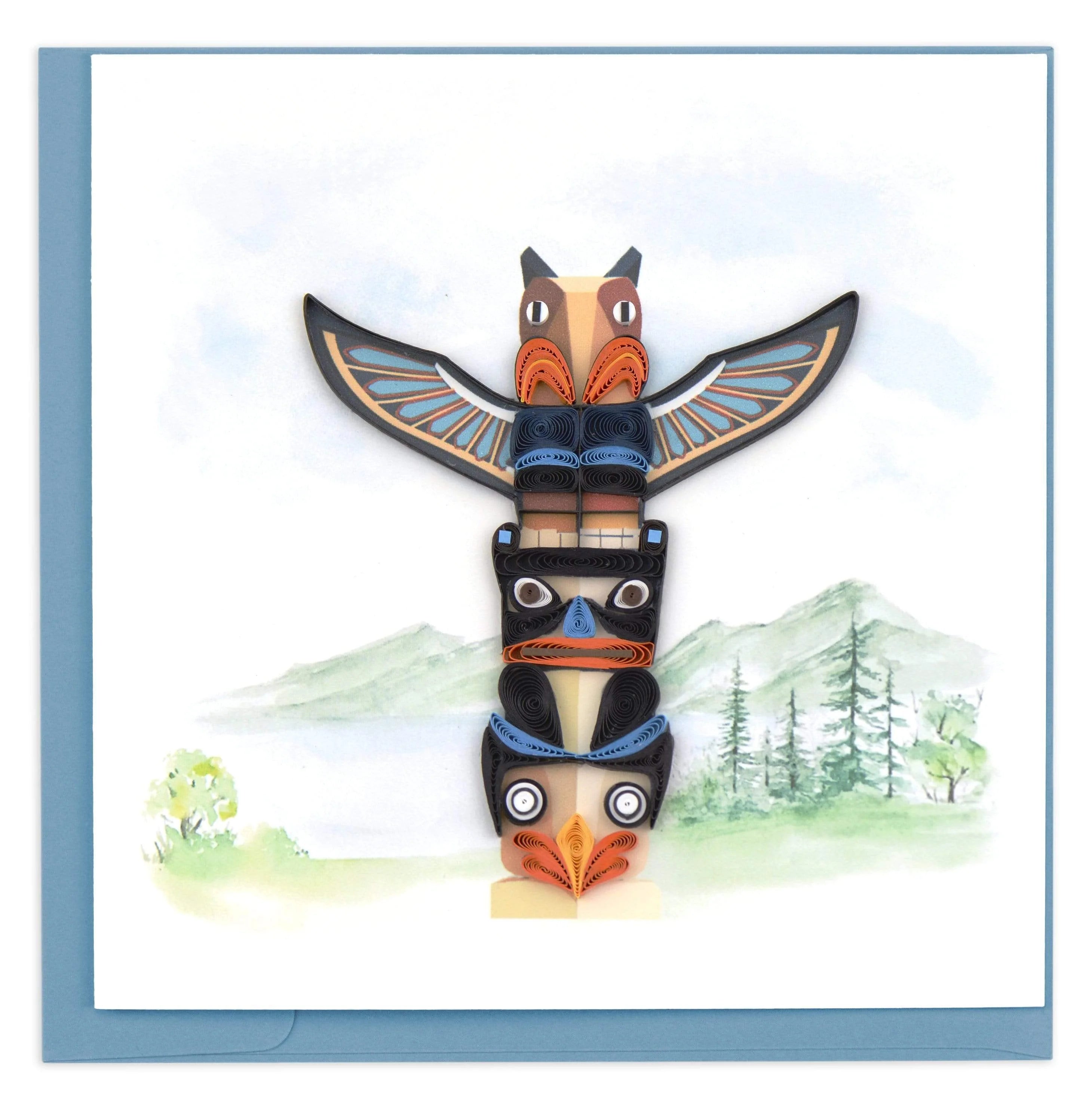 Quilled Greeting Card, “Totem Pole”