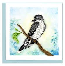Quilled Greeting Card, “Eastern Kingbird”
