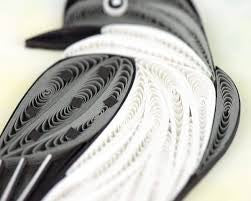 Quilled Greeting Card, “Eastern Kingbird”