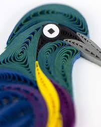 Quilled Greeting Card, “Golden-breasted Starling”