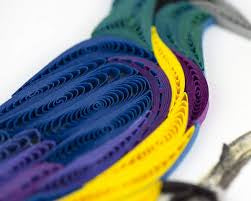 Quilled Greeting Card, “Golden-breasted Starling”