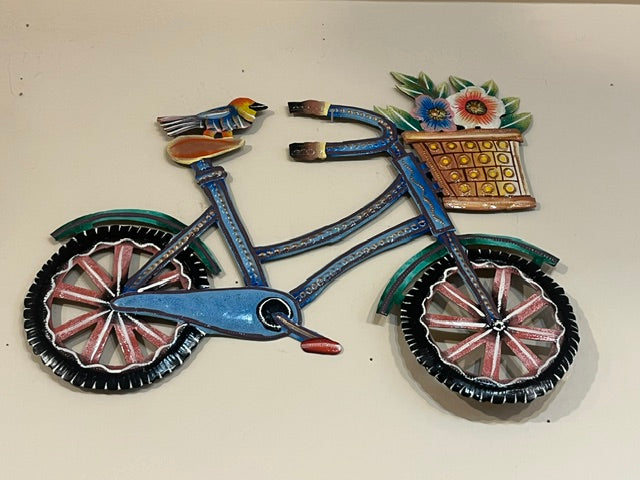 BIRD ON A BIKE HAITIAN WALL ART