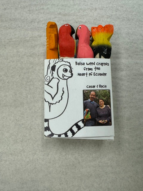 Balsa Wood Jungle Crayons