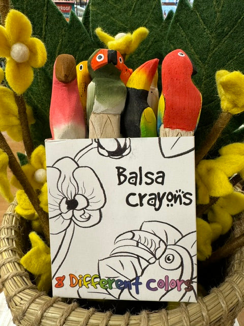 Balsa Wood Jungle Crayons