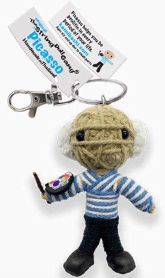 Keychain String Doll, "Picasso"