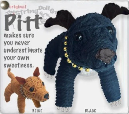 Keychain String Doll, "Pitt the Pitbull"